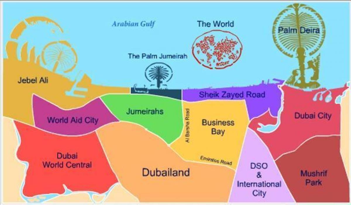 מפה של Dubailand