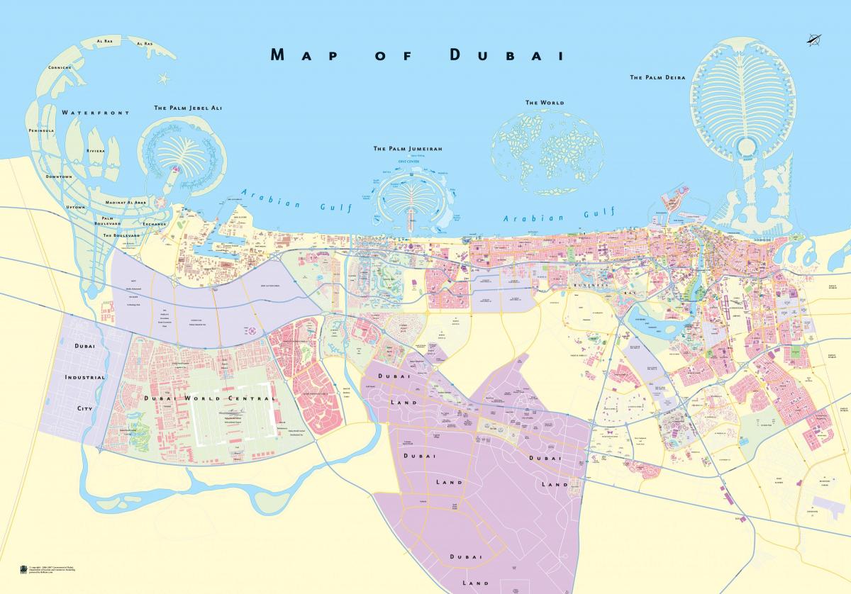 מפה של אזור דובאי