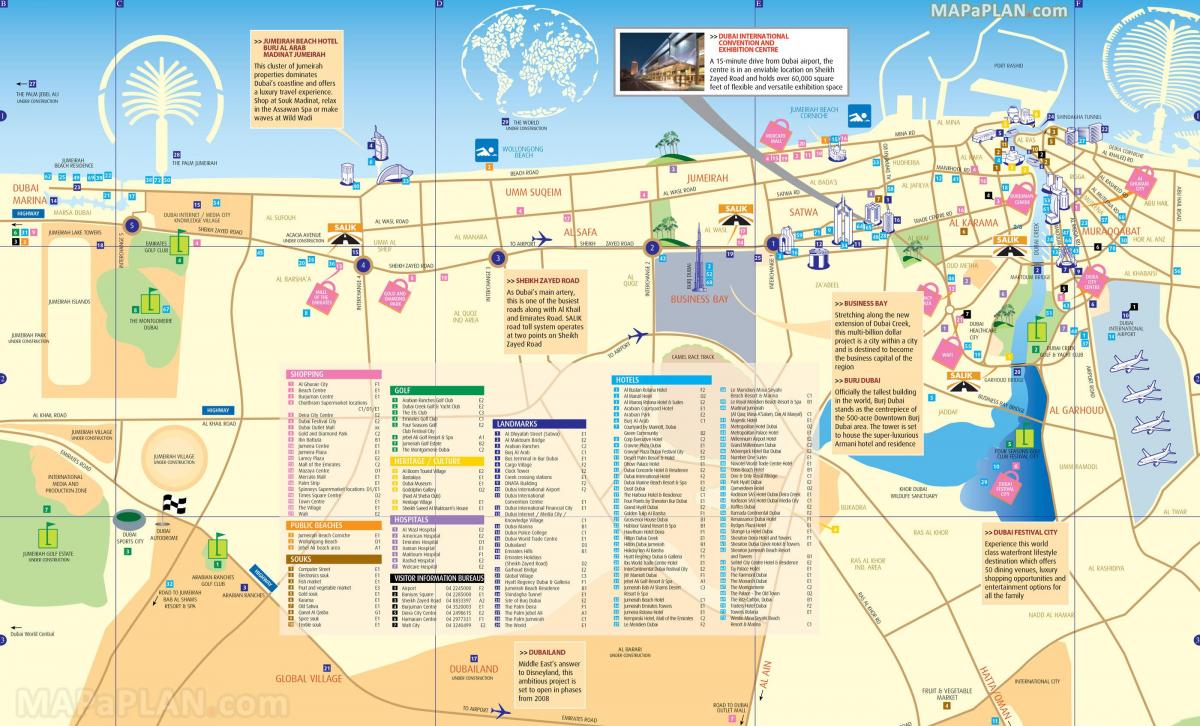 מפה של דובאי souks