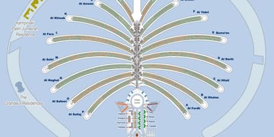 מפה של Palm Dubai