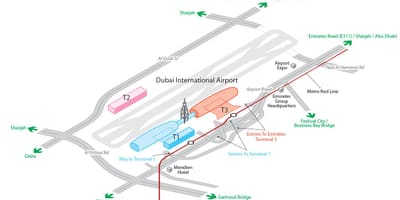 Dxb התעופה מפה