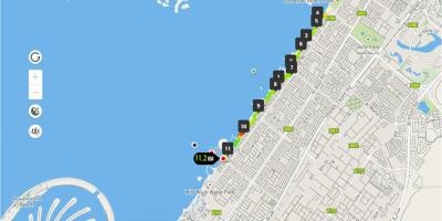 Jumeirah beach מסלול ריצה מפה