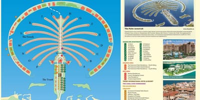 מפה של Palm Jumeirah דובאי